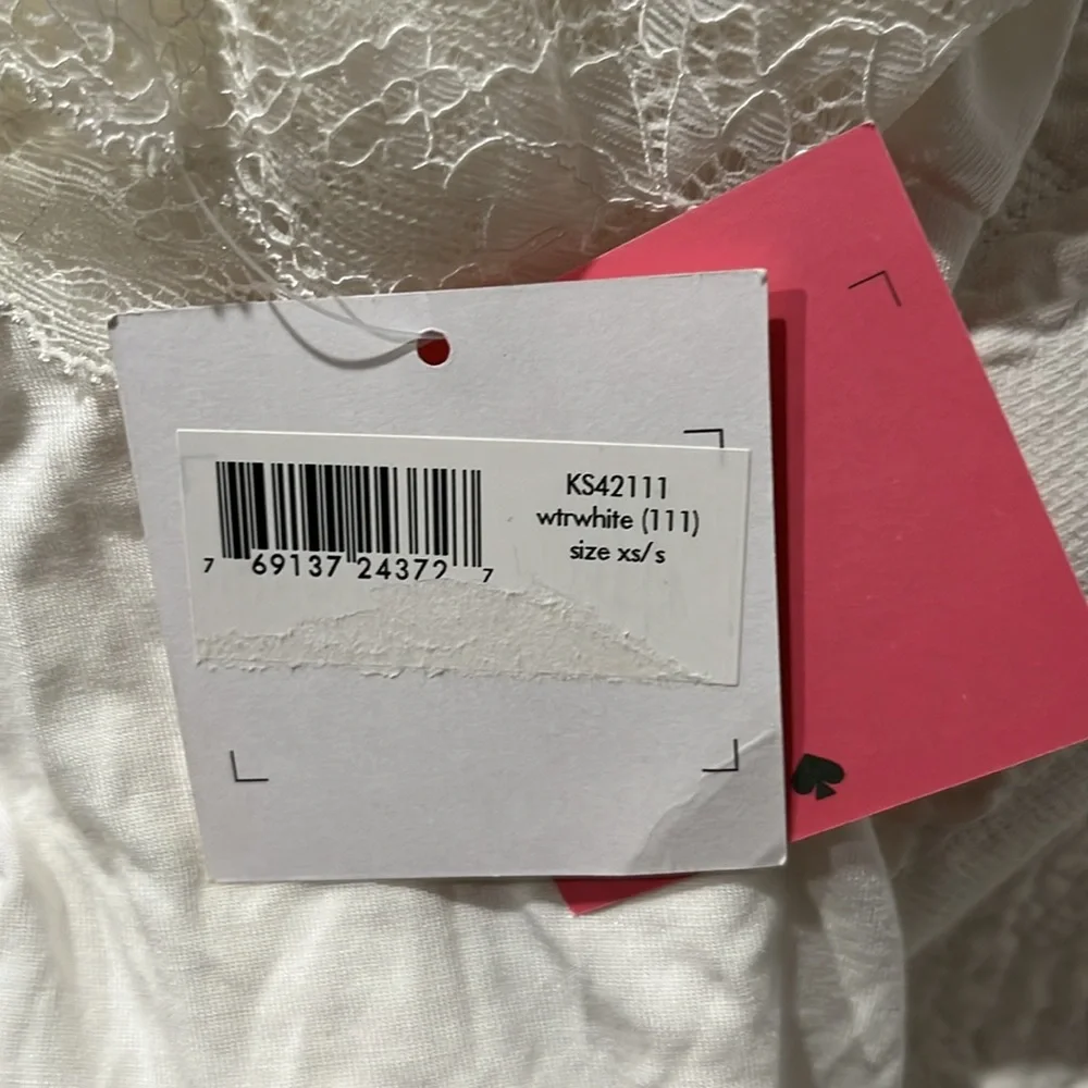 Kate Spade lace trim Mrs robe, size‎ XS/S, NWT